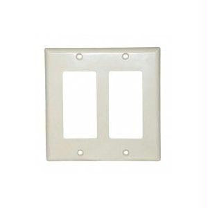 C2g Decorative Double Gang Wall Plate - Ivory