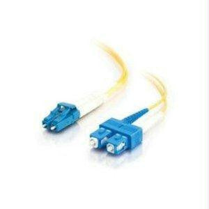 C2g C2g 8m Lc-sc 9-125 Os1 Duplex Singlemode Pvc Fiber Optic Cable - Yellow
