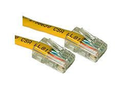 5ft CAT5e Crossover Patch Cable Yellow
