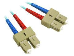 C2g C2g 5m Sc-sc 10gb 50-125 Om3 Duplex Multimode Pvc Fiber Optic Cable - Aqua