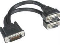 9in LFH-59 Male to (2) HD15 Female Cable