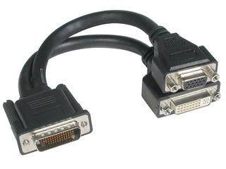9in LFH-59 Male to DVI-I + VGA F Cable
