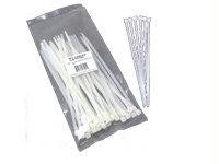 50pk 4in Reusable Cable Ties White