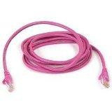 Belkin Components 25ft Cat6 Snagless Patch Cable, Utp, Pink Pvc Jacket, 23awg, 50 Micron, Gold Pla