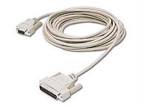 6 ft DB25M-DB9F Null Modem Cable Beige