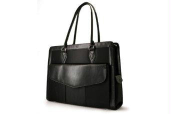 Mobile Edge Llc Mobile Edge - Geneva Briefcase - 17.3in - Black,microfiber W-leather Trim