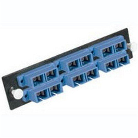 C2g Q-series 6-strand, Sc, Pb Insert, Mm-sm, Blue Sc Adapter Panel