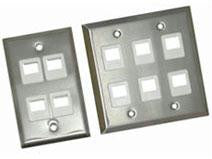 2-Port Keystone Wall Plate-Stainless