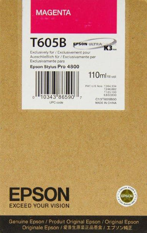 Epson Epson T605b00 110 Ml Magenta Ultrachrome K3 Ink Cartridge