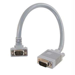 C2g 6ft Premium Shielded Hd15 Sxga M-m Monitor Cable With 90anddeg; Upward-angled Ma