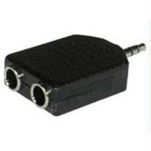 C2g 3.5mm Stereo Male To Dual 6.3mm (1-4in) Stereo Female Adapter