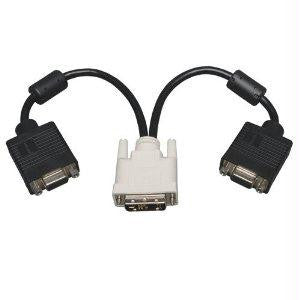 Tripp Lite Dvi To Vga Y Splitter Cable Adapter (dvi-i-m To 2x Hd15-f) 1-ft