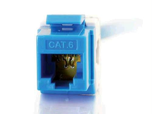 C2g Cat6 180 Keystone Jack Blue