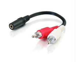 C2g 6in Value Seriesandtrade; One 3.5mm Stereo Female To Two Rca Stereo Male Y-cable