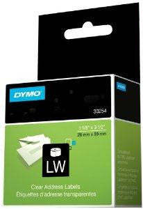 Dymo Clear & Color Address Labels - 130 Labels. Size: 1-1-8in X 3-1-2in