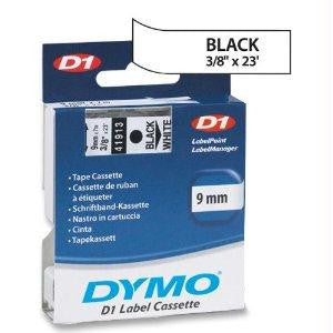 Dymo Black Print- White Tape, 3-8 X 23