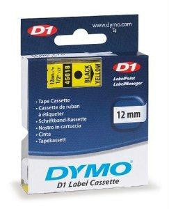 Dymo Black Print- Yellow Tape, 1-2 X 23