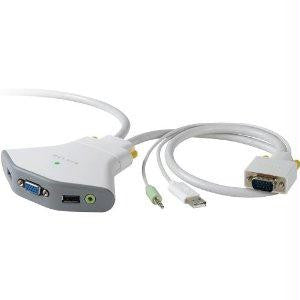 Belkin Components Kvm Switch With Audio Support And Built-in Cabling - 2 Ports - 1 Local User