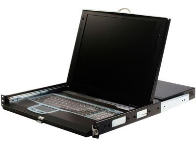 17  Rack LCD Console with 16 Port IP KVM