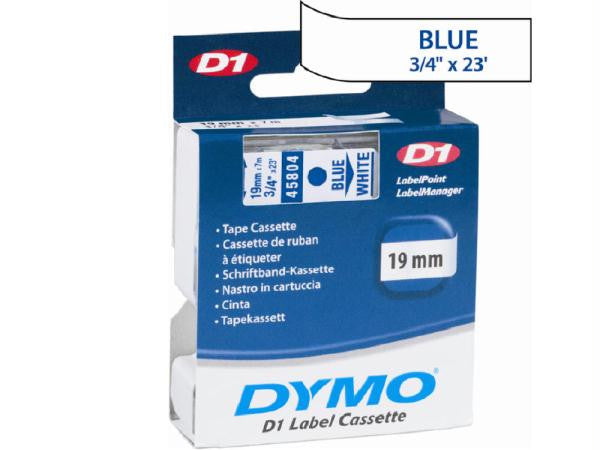 Dymo Blue Print- White Tape, 3-4 X 23