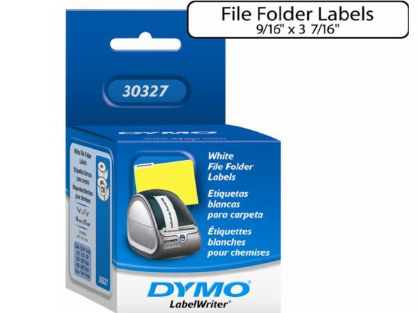 Dymo White 1-up File Folder Labels