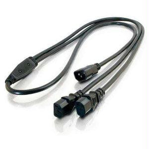 C2g 6ft 16 Awg 1-to-2 Power Cord Splitter (1 Iec320c14 To 2 Iec320c13)