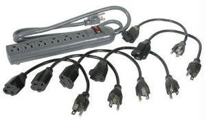 C2g 2706x 6-outlet Surge Suppressor With (6) 1ft Outlet Saver Power Extension Cords