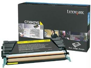 Lexmark C736-x736-x738 Yellow High Yield Toner Cartridge 10k