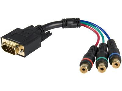 6in HD15 to Component RCA Breakout Cable