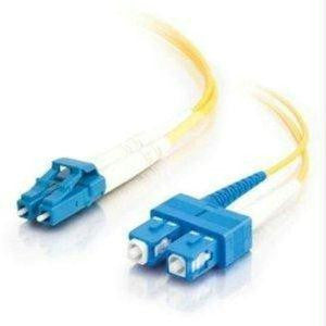 C2g C2g 6m Lc-sc 9-125 Os1 Duplex Singlemode Pvc Fiber Optic Cable - Yellow