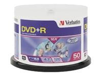 Verbatim Americas Llc Verbatim  Dvd+r 4.7 Gb 16x - Cakebox - Storage Media