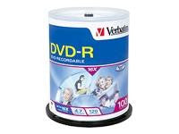 Verbatim Americas Llc Disk, Dvd-r, 4.7gb, 16x, Brandedsurface, 100pk, Spindle
