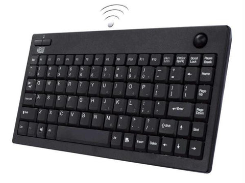 Adesso Wkb-3100ub - Keyboard - 87 Keys - Trackball - Wireless - Usb - Black