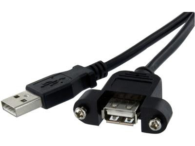 Startech 1 Ft Panel Mount Usb Cable A To A - F-m