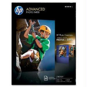 Hewlett Packard Hp Photo Paper, Glossy, 8.5x11, 50 Sht, Qty 2