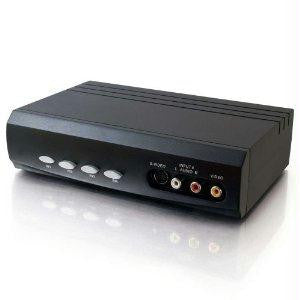 C2g 4x2 S-video + Composite Video + Stereo Audio Selector Switch