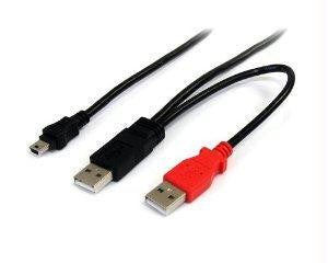Startech 6 Ft Usb Y Cable For External Hard Drive - Usb A To Mini B