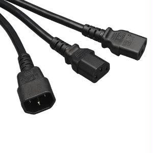 Tripp Lite Computer Power Extension Cord Y Splitter Cable 10a, 18awg (iec-320-c14 To 2x Iec