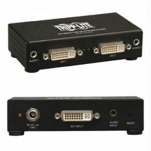 Tripp Lite 2-port Dvi Splitter With Audio And Signal Booster, Single Link 1920x1200 At 60hz