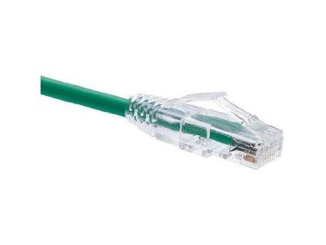 Unirise Usa, Llc Unirise Clearfit Cat6 Patch Cable, Green, Snagless, 1ft