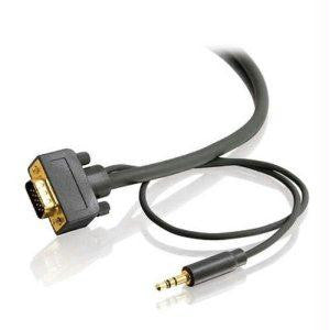 C2g 50ft Fleximaandtrade; Hd15 Uxga + 3.5mm Stereo Audio M-m Monitor Cable