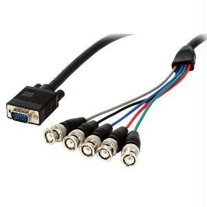 STARTECH 6 FT COAX HD15 VGA TO 5 BNC MONITOR CABLE   M-M