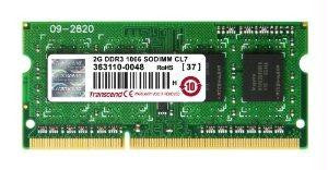 Transcend Information 2gb Ddr3 1066 So-dimm Cl7 1rx8