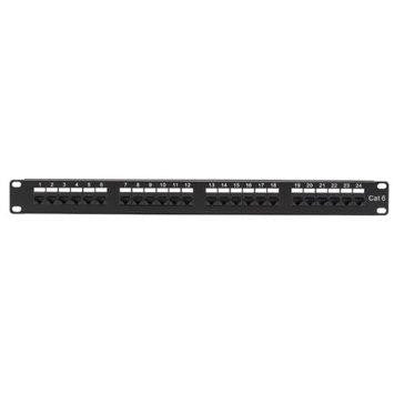 Black Box Network Services Economy Cat6 Patch Panel, 24-port 1u