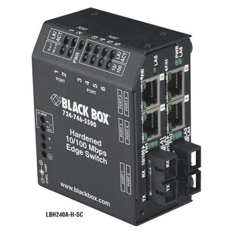 Black Box Network Services Heavy-duty Edge Switch, Hardened, (4) Co