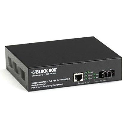 Black Box Network Services Poe Pse Gigabit Media Converter, Multimo