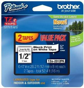 Brother International Corporat Tze2312pk Label Tape - 0.50 Width - 2 - Pack