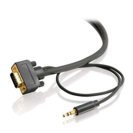 C2g 35ft Fleximaandtrade; Hd15 Uxga + 3.5mm Stereo Audio M-m Monitor Cable