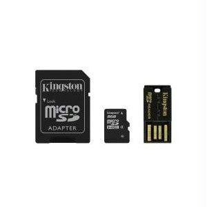 Kingston 8gb Multi Kit - Mobility Kit. Includes: Sdc4-8gb, Mrg2, With Microsd To Sd Adapt