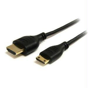STARTECH 6 FT SLIM HIGH SPEED HDMI  CABLE WITH ETHE - HDMI TO HDMI MINI M-M